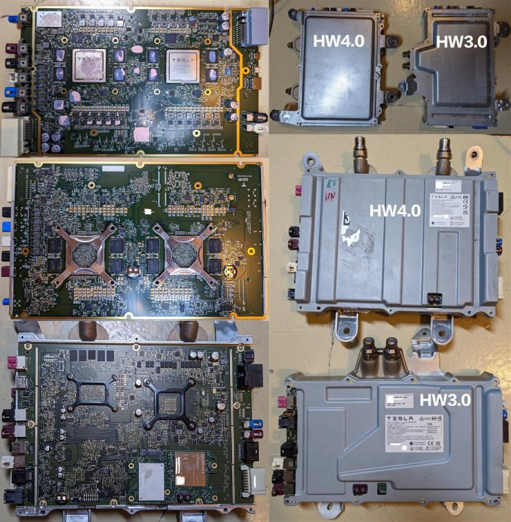 特斯拉 Hardware 4.0 板子曝光，新增毫米波雷达